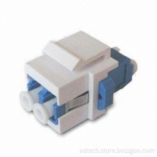 Fiber-optic Keystone Insert with LC Duplex SM Adapter, Fit for Blank Patch Panel